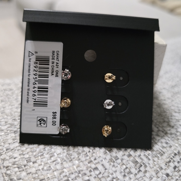 Coach Mixed Metal Stud Earrings Set - Picture 4 of 4